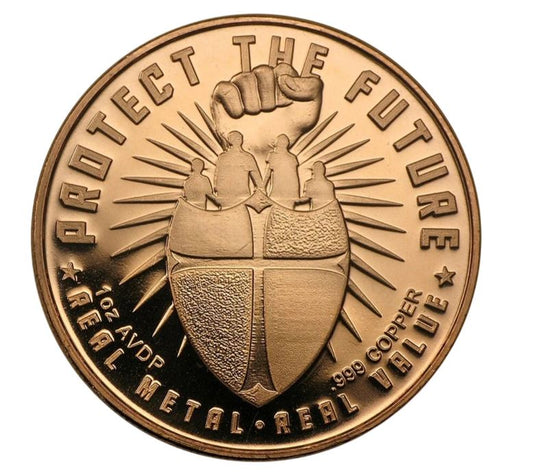 Men and Arms 1 oz Kupfermedaille Safety in Numbers