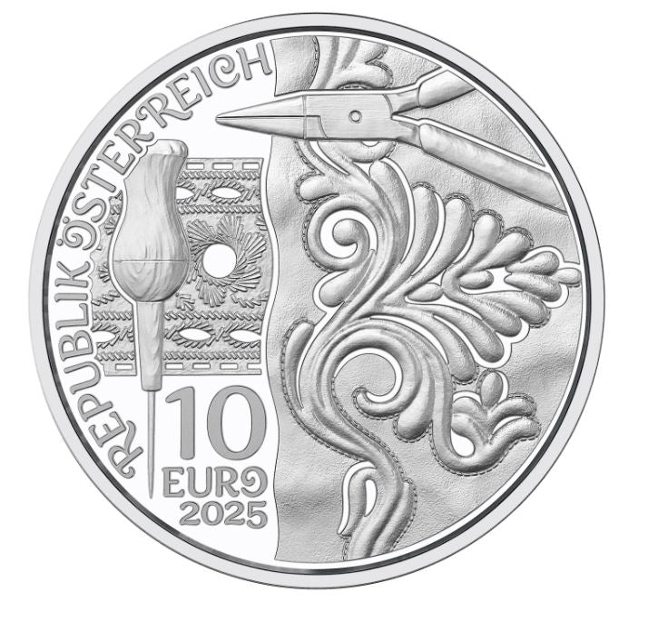 10 Euro Silber 2025 „Aufbrezeln - Leder“ hgh