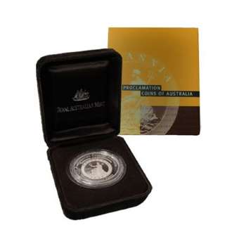 Australien 1 Dollar Silbermünze 2000 – Proclamation Coins – Britannia Motiv – 1 oz Proof Silber
