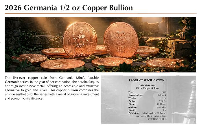 1/2 oz Kupfer - Germania 2026