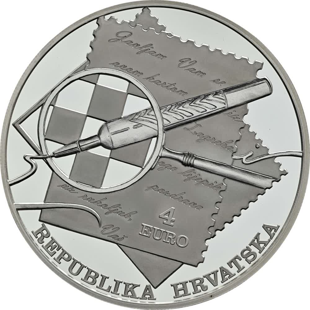 Kroatien 4-Euro-Silbermünze 2025 zu Ehren von Slavoljub Penkala