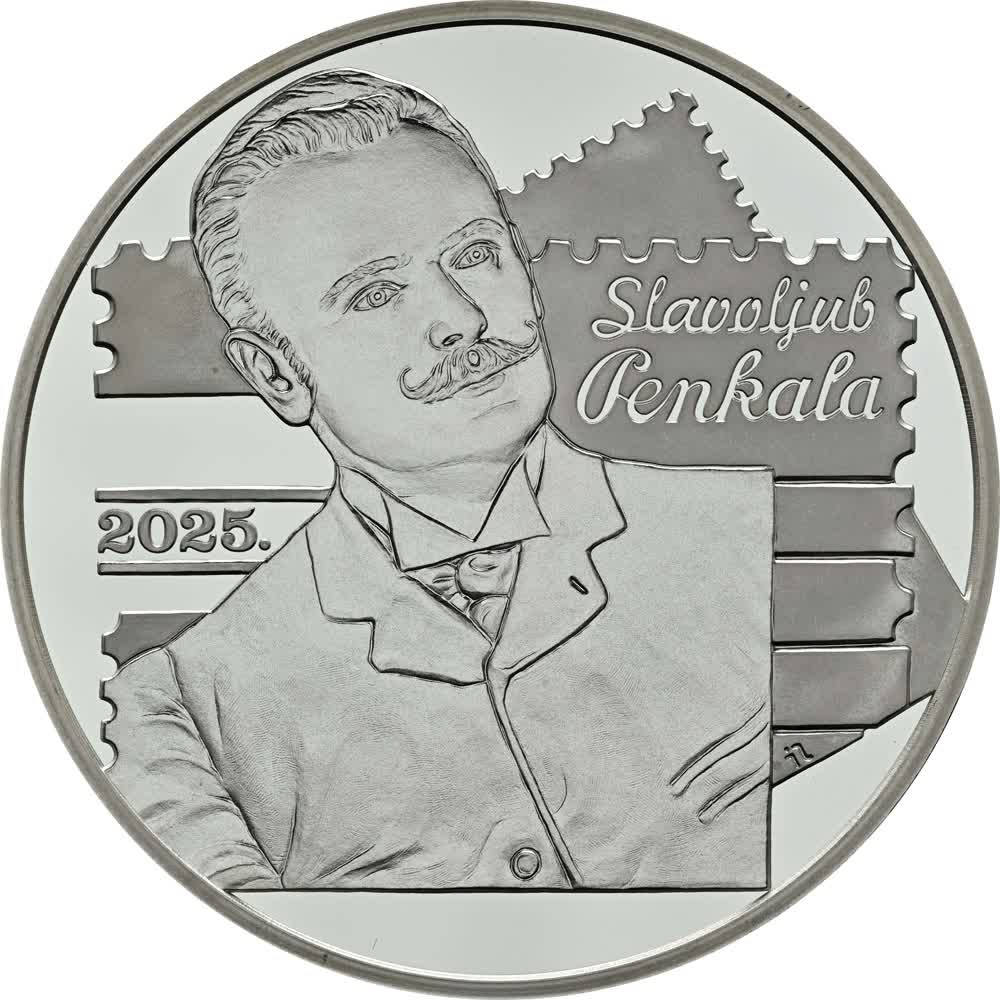 Kroatien 4-Euro-Silbermünze 2025 zu Ehren von Slavoljub Penkala