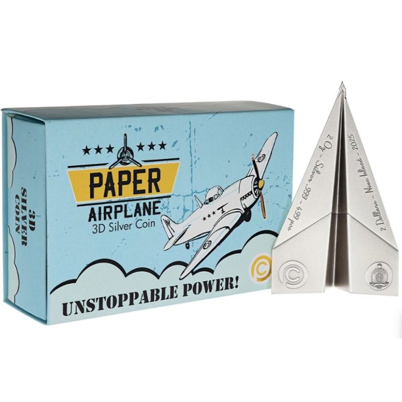 Niue - 2oz Folded Dreams – Paper Airplane 2025