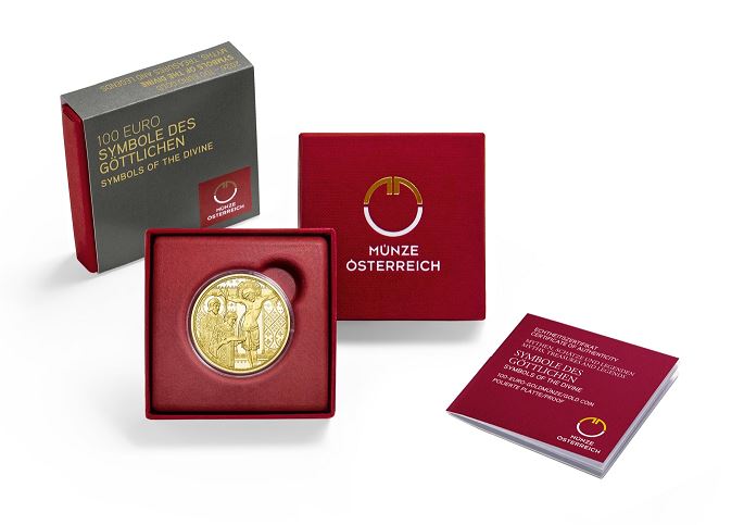 Österreich - 100 Euro Goldmünze Symbole des Göttlichen 2026