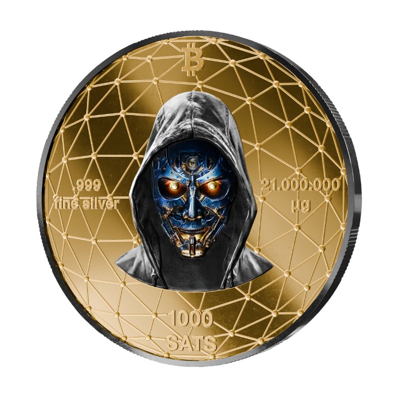 Satoshi Silver - #8 Humpback Bitcoin Gold + Weißes Platin + Schwarzes Ruthenium