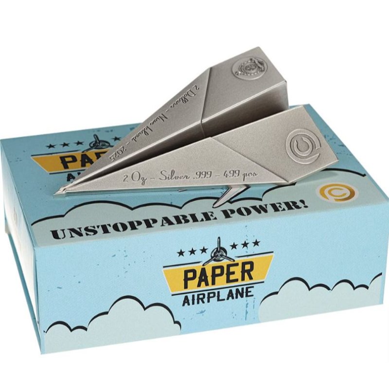 Niue - 2oz Folded Dreams – Paper Airplane 2025
