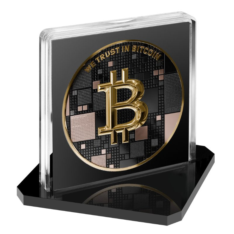 Satoshi Silver - #6 Shark Bitcoin Schwarzes Platin + Rotgold + Gold in ApoPAXX