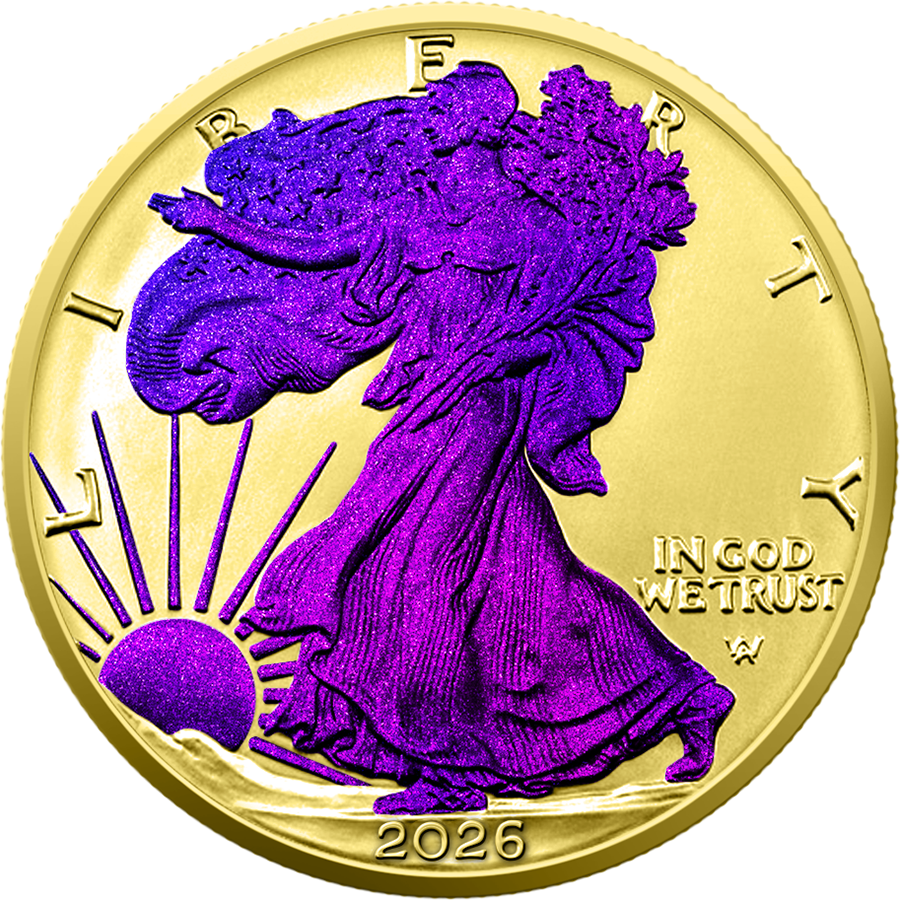 American Eagle 2026 1 oz Silber vergoldet Chameleon Effect