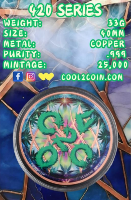 1oz Kupfer 420 Series Cannabis