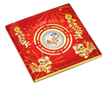 Australien Chinese Lion Dance 2015 Silbermünze 1 oz PP