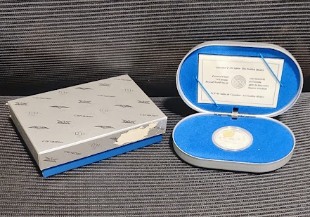 Kanada 20 Dollars 1997 F-86 Sabre Silber Proof vergoldet