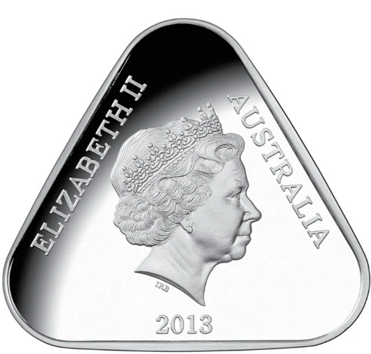 Australien Parliament House 2013 dreieckige 5 Dollar Silber Proof Münze