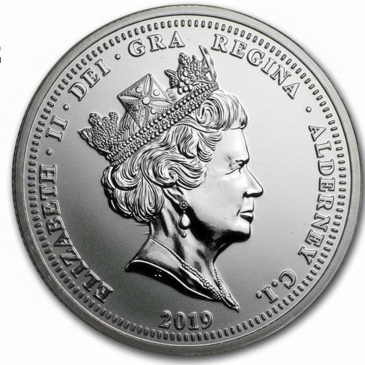 Alderney Papageientaucher 2019 1 oz Silbermünze 5 Pfund
