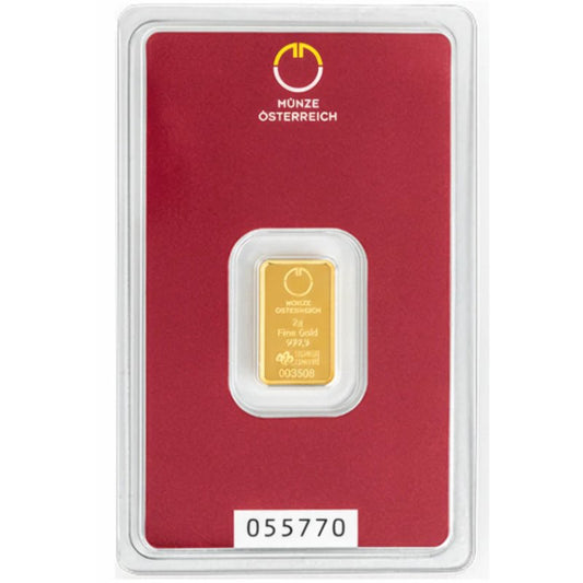 Goldbarren 2 Gramm Österreich