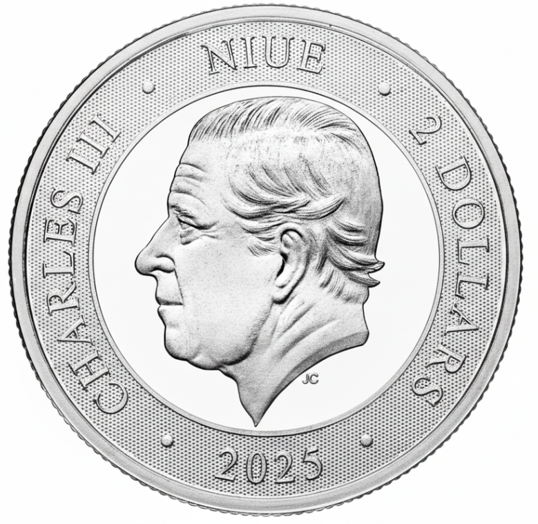 2025 Southern Cross 1 oz Silbermünze Niue mit Känguru und Emu