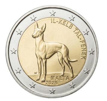 Malta 2 Euro 2026 Pharaonenhund Münze