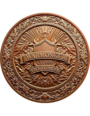 WARMONGER 2026 5 oz Kupfermedaille farbig Hochrelief Toro Mint