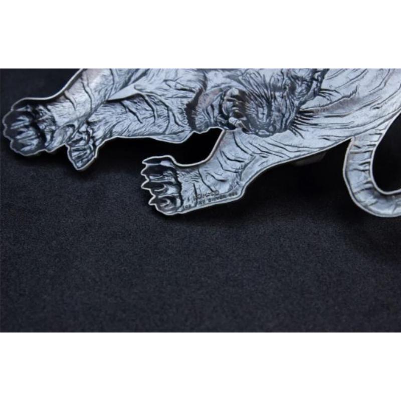 3D-Silbermedaille in Tigerform – KOMSCO 2024, stapelbar, 1 oz Silber