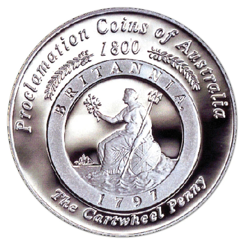 Australien 1 Dollar Silbermünze 2000 – Proclamation Coins – Britannia Motiv – 1 oz Proof Silber