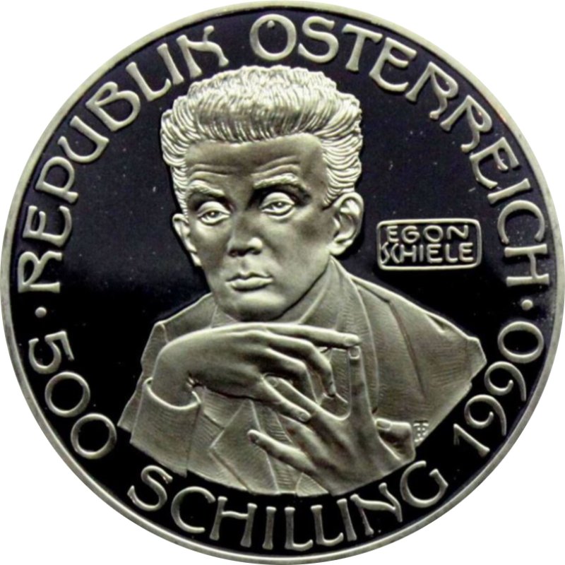 Österreich - 500 Schilling Egon Schiele 1990 PP