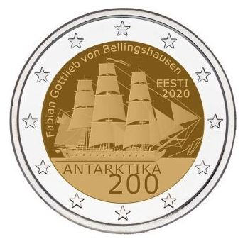 Estland 2€ 2020 - Entdeckung der Antarktis - Edelmetalle Koitz GnbR