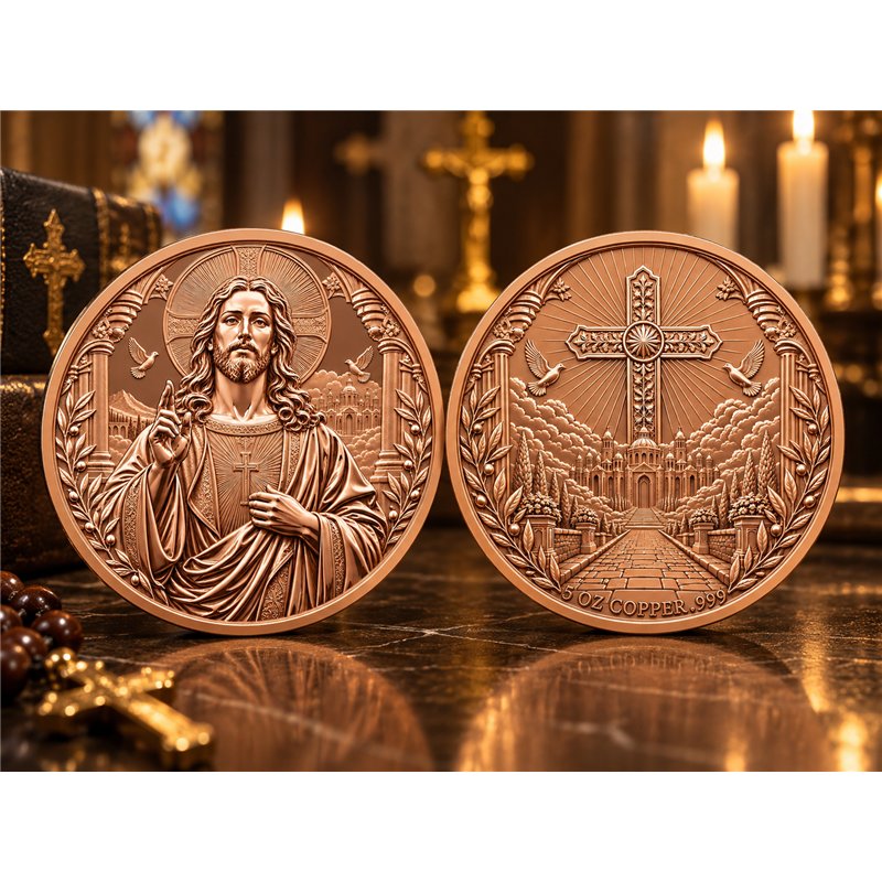 ETERNAL SAVIOR 2026 5 oz Kupfermedaille Jesus Christus