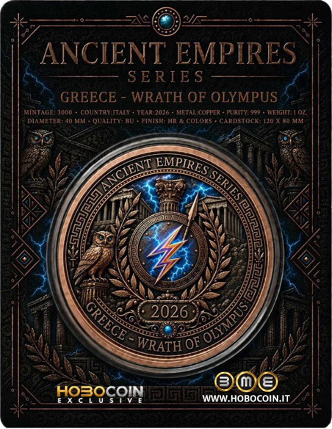 1oz Kupfer Italien - GREECE Ancient Empires 2026