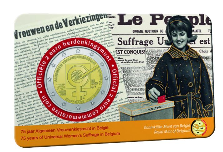 Belgien 2€ 2023 - Frauenwahlrecht CC NL - Edelmetalle Koitz GnbR