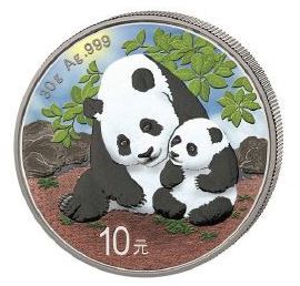 China - Panda 2024 coloriert Variante 2 - Edelmetalle Koitz GnbR