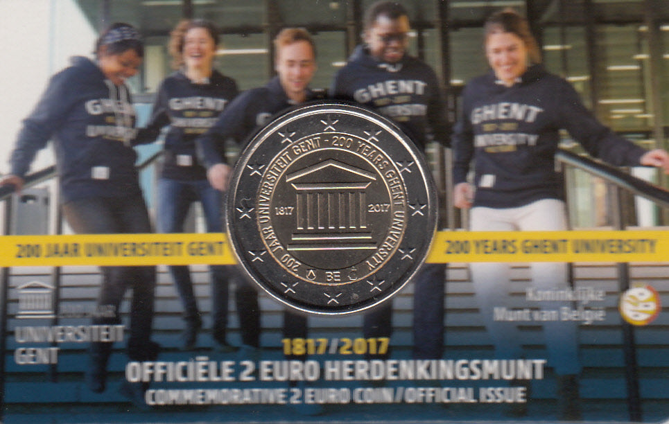 Belgien 2€ 2017 - UNI Gent CC Niederlande - Edelmetalle Koitz GnbR