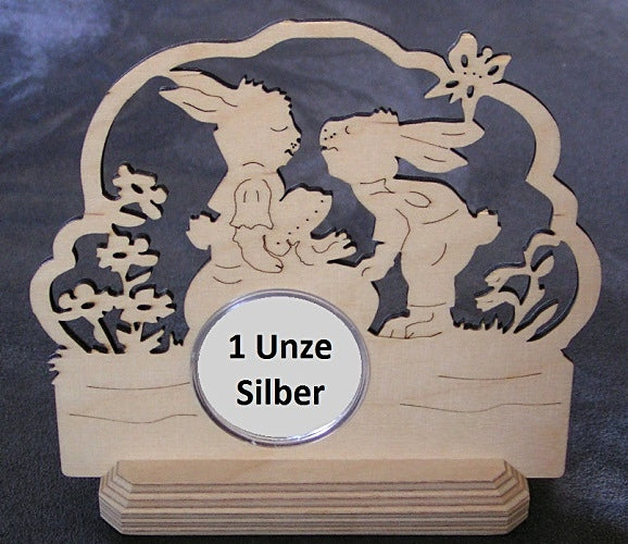 Ostern - Münzenständer aus Holz - Edelmetalle Koitz GnbR
