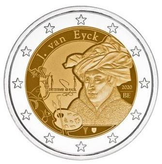 Belgien 2€ 2020 - Jan van Eyck NL CC - Edelmetalle Koitz GnbR