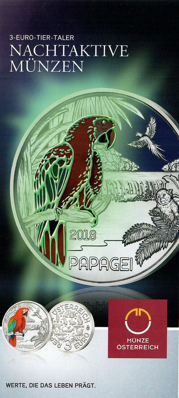Tiertaler Papagei 2018 Folder - Edelmetalle Koitz GnbR