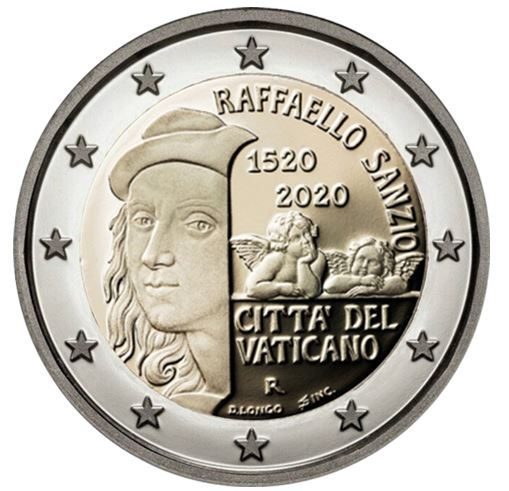 Vatikan 2€ 2020 - Todestag Raphael Sanzio - Edelmetalle Koitz GnbR