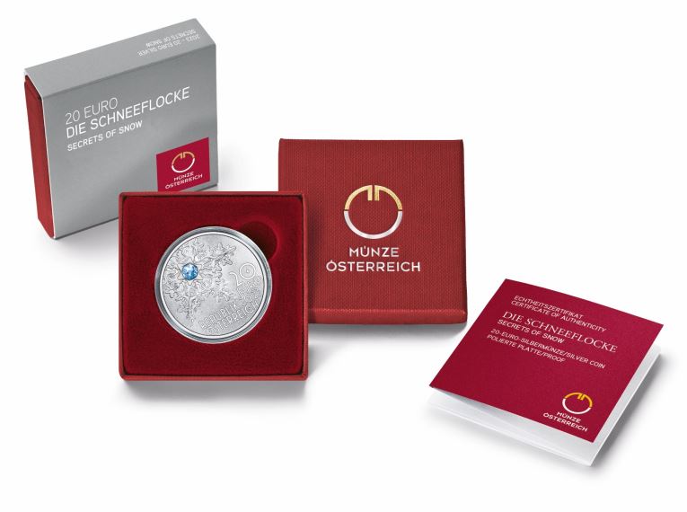 Österreich 20€ PP - Die Schneeflocke 2023 PP - Edelmetalle Koitz GnbR