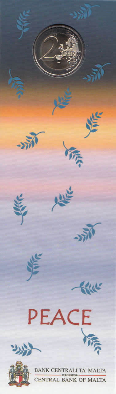 Malta 2€ 2017 - Frieden CC mit Münzzeichen - Edelmetalle Koitz GnbR