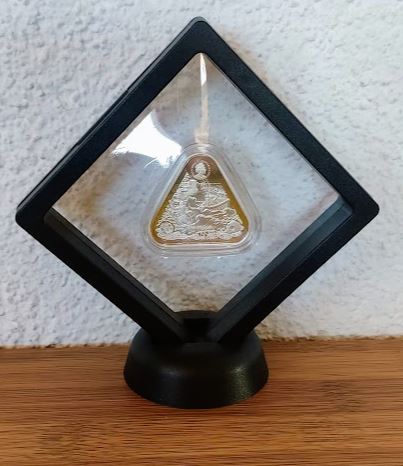 Schweberahmen schwarz 90x90mm Standfuß - Edelmetalle Koitz GnbR