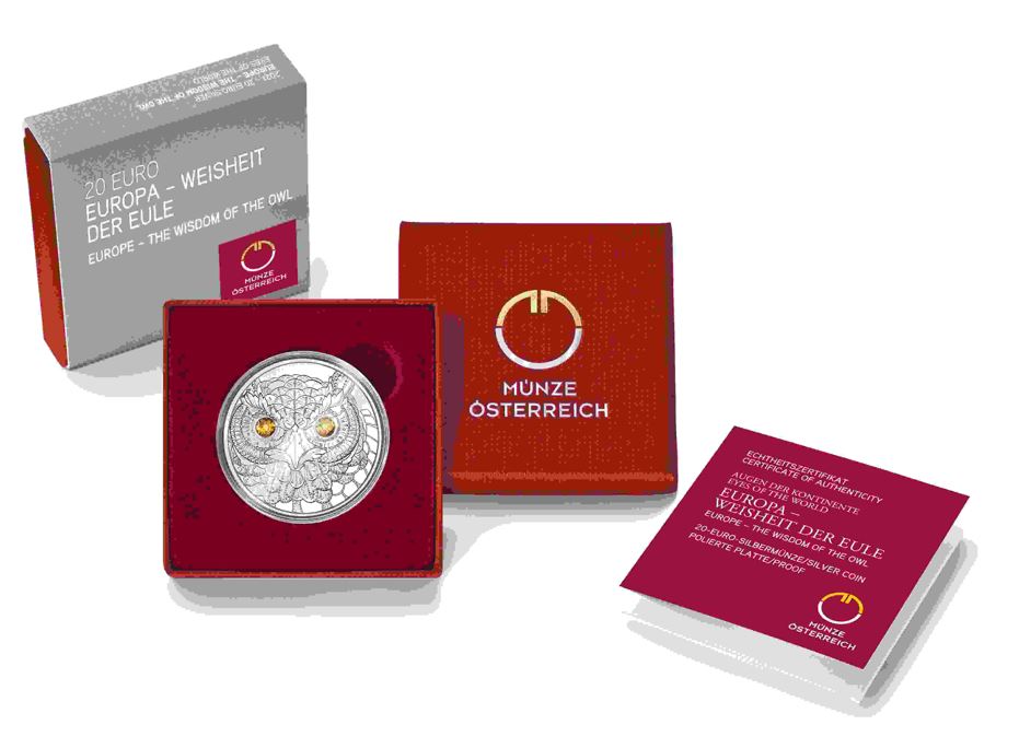 Österreich - Augen der Kontinente Eule 2021 - Edelmetalle Koitz GnbR