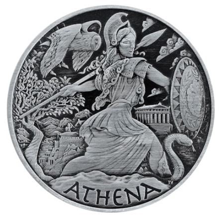 Tuvalu - Göttin Athena Antik Finish 2022 - Edelmetalle Koitz GnbR
