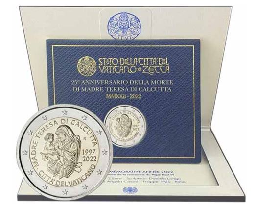 Vatikan 2€ 2022 - Todestag Mutter Teresa - Edelmetalle Koitz GnbR