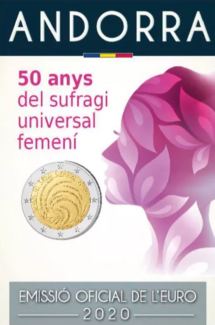 Andorra 2€ 2020 - Frauenwahlrecht - Edelmetalle Koitz GnbR