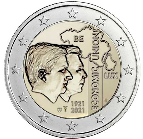 Belgien 2€ 2021 - Wirtschaftsunion Frankreich