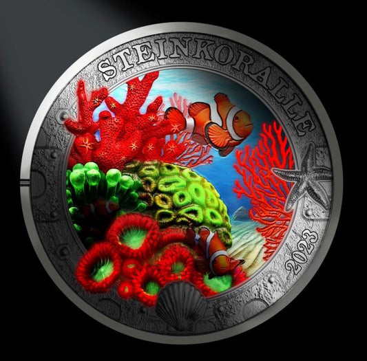 3€ Ozeantaler - #5 Steinkoralle 2023 - Edelmetalle Koitz GnbR