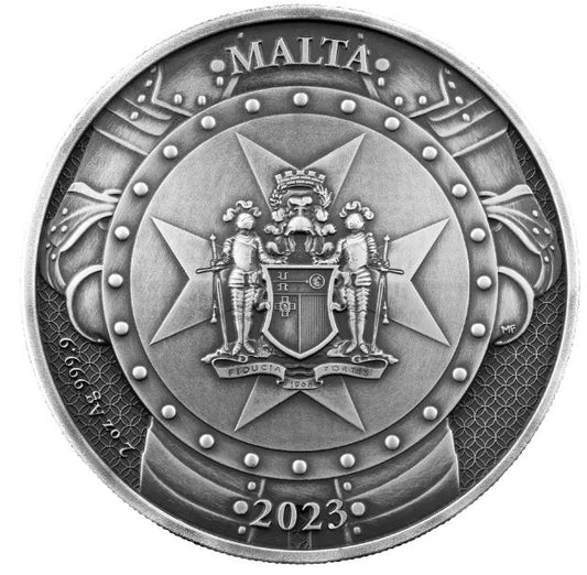 Malta Knights of the Past 2023 2 oz Silber BU High Relief