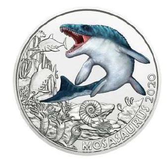 3€ Dinotaler 2020 - Mosasaurus #2 - Edelmetalle Koitz GnbR