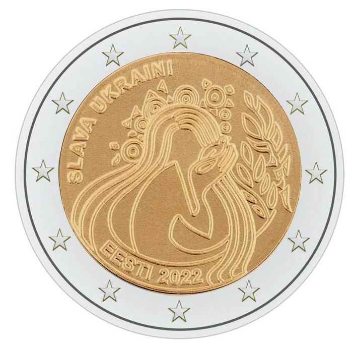 Estland 2€ 2022 - Slava Ukraini Blister