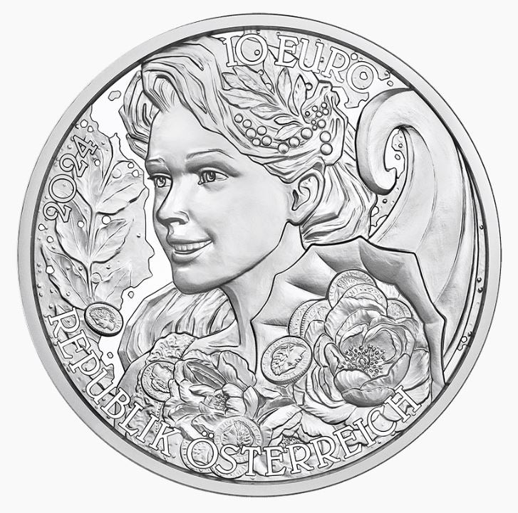 10 Euro Silber 2024 Pfingstrose hgh im Folder - Edelmetalle Koitz GnbR