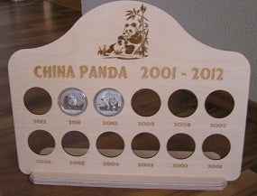 Münzenständer aus Holz - China Panda 2001-2012