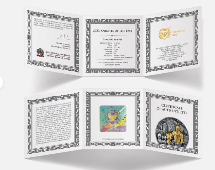 Malta - 2oz Knights of the Past 2023 - Edelmetalle Koitz GnbR
