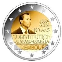 Luxemburg 2€ 2018 - 150 Jahre Verfassung - Edelmetalle Koitz GnbR